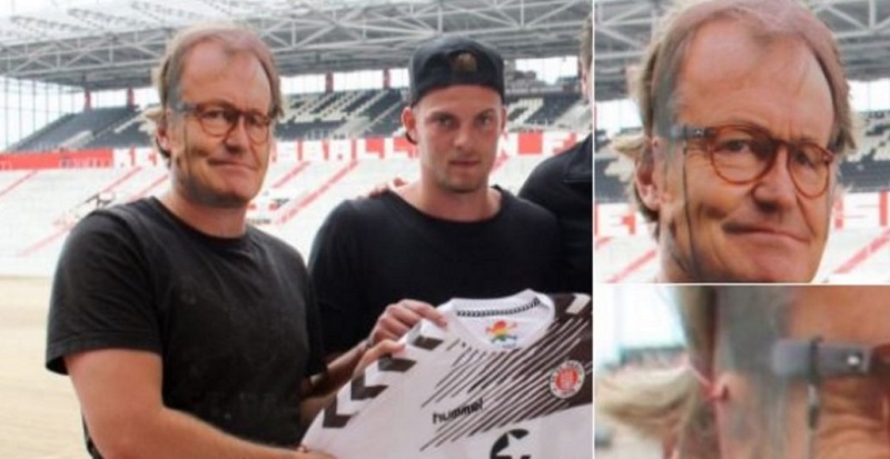 H St. Pauli έκανε φωτογράφηση της νέας της μεταγραφής με τον προπονητή σε φωτοτυπία επειδή έλειπε