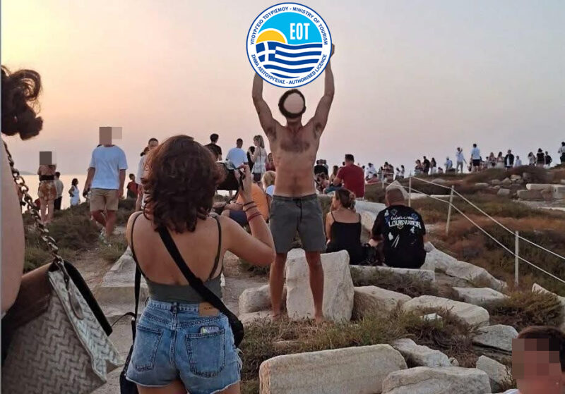 Νάξος: Ροντέο με τουρίστα που βγήκε φώτο σηκώνοντας αρχαία μάρμαρα από μνημείο