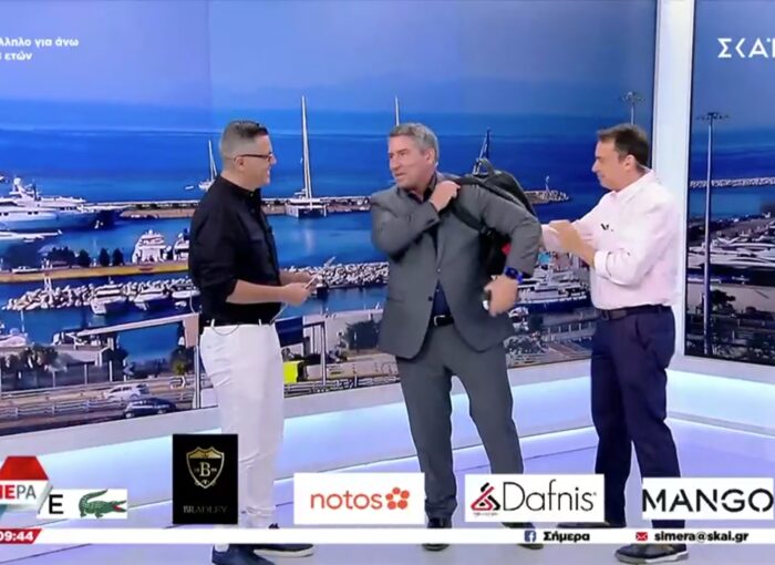 «Φύγαμε για σεξ και μπύρες» δήλωσε ο Άκης Παυλόπουλος από το πλατό του ΣΚΑΪ πριν φύγει για διακοπές